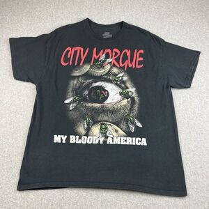 City Morgue T Shirt Mens XL Black My Bloody America Concert Tour Tee Hip Hop